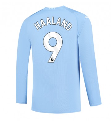 Maillot de foot Manchester City Erling Haaland #9 Domicile 2023-24 Manche Longue